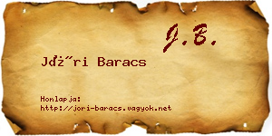 Jóri Baracs névjegykártya
